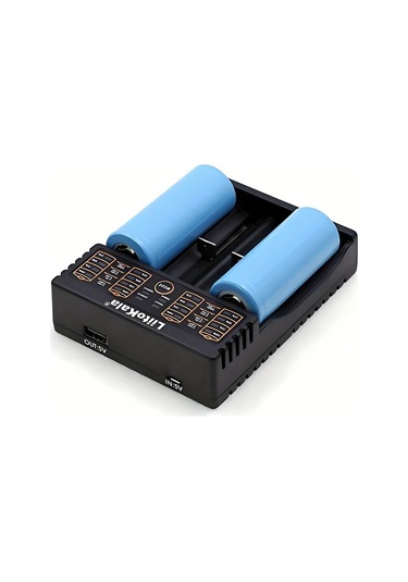 Xuweiwei Siyah 4 Yuvalı Hızlı Şarj Cihazı 18650 Aaa Nikel Kadmiyum Lityum İyon Piller İçin Led Ekranlı 3.7v 3.2v 1.2v Akıllı Tanıma