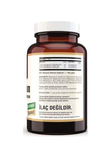 Magnezyum Bisglinisat Glisinat Taurat Malat 200 Mg 90 Tablet