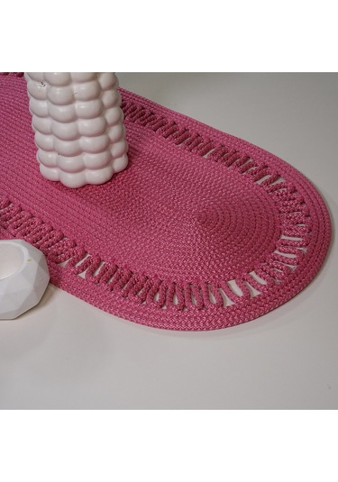 Zengin Design Home Zdh-802 Oval Runner Pembe