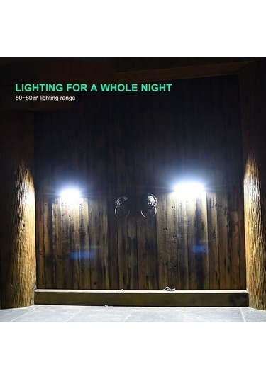 Moly Güneş Enerjili Duvar Lambası, İnsan Algılama, 3 Mod, 8-10m Mesafe, Ip44 Su Geçirmez, 42 Led Siyah Siyah