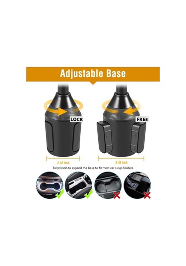 Soulader Araç İçin Pratik Ve Şık Bardak Tutucu, Seyahatlerinizde Konfor Sağlayan Aksesuar Siyah