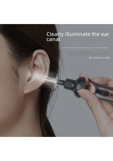 Geeroyoo Yetişkin Ve Çocuklar İçin Led Işıklı Elektrikli Kulak Temizleme Aleti - Pilli 2. Nesil Profesyonel Kulak Kepeği Temizleyici Seti