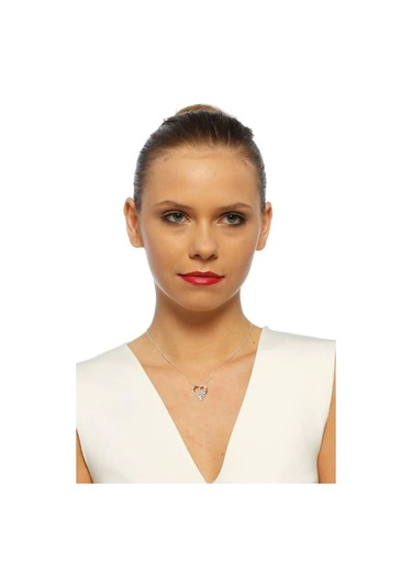 Gümüş Kalp Kar Tanesi Kolye Sevgiliye Hediye Wsn06