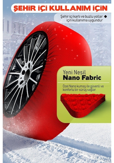 Kar Çorabı 235 45 Lastik R17 Jant Ölçülerine Uyumlu Yüksek Kaliteli Zincir Muadili Ürün Dust