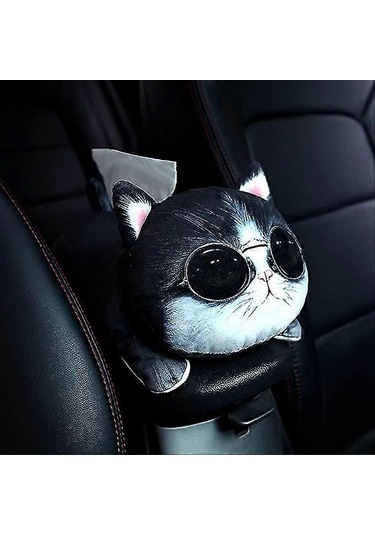 Sevimli Kedi Şeklinde Yüz Mendili Tutucusu, Komik Köpek Şeklinde Mendil Kutusu Kapağı, Dispenser Karikatür Mendil Kutusu, Yumuşak Ev Ofis Mendili