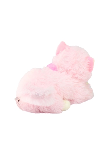 Miyavlayan Sesli Kedi Peluş Oyuncak 25 cm Pembe