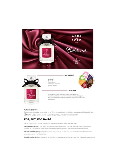 Aqua Di Polo 1987 Bolsena Kadın Parfüm EDP 50 ML