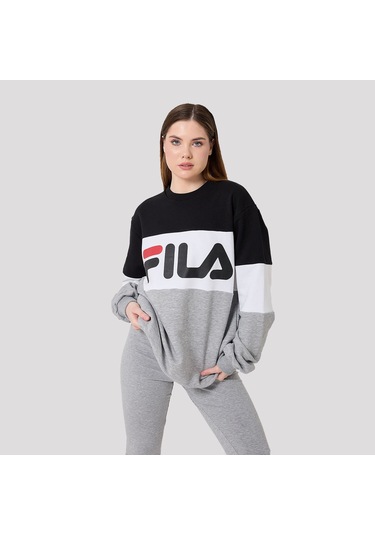 Antrasit Fila Erkek Bisiklet Yaka Sweatshirt Straight 681255 Antrasit