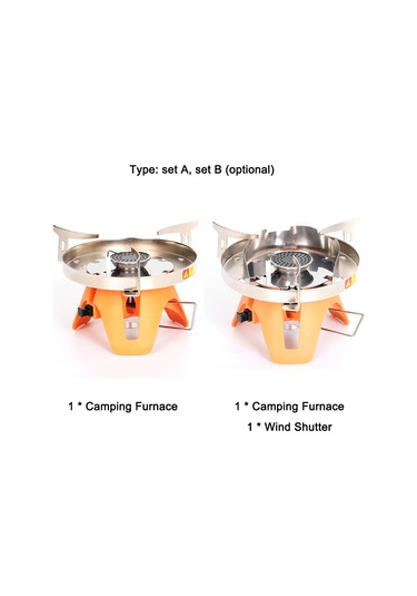 Kosona Outdoor Camping Gazlı Ocak, Rüzgar Engeli Ve 1800w Güçlü, Taşınabilir Çadır Çalışma Aleti, Inox Ve Alüminyum Malzeme Çok Renkli