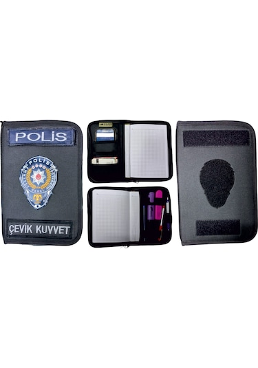 Polis Ajanda Defter Kabı Organizer Kalemlik Siyah