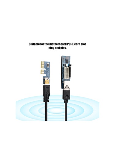 Ximistore9 Pcı-e X1 Uzantı Kablosu Siyah - Anakart Arayüzünü Korumak, Madencilik Ekipmanını Bağlamak İçin 30cm Uzunlukta Plug & Play