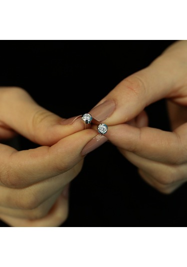 Lova 0.32 Karat Pırlanta Tektaş Küpe - 3040019