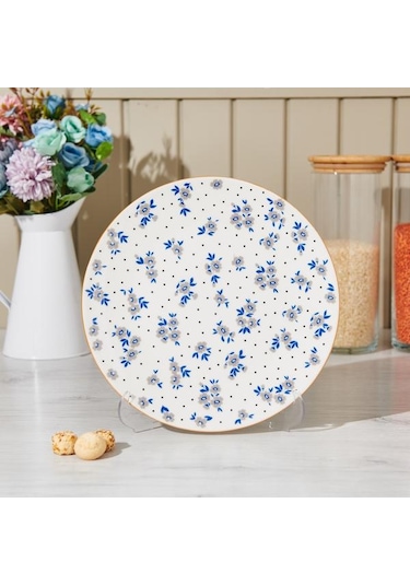 Tulu Porselen Robi Servis Tabağı - Renkli - 25 Cm Renkli