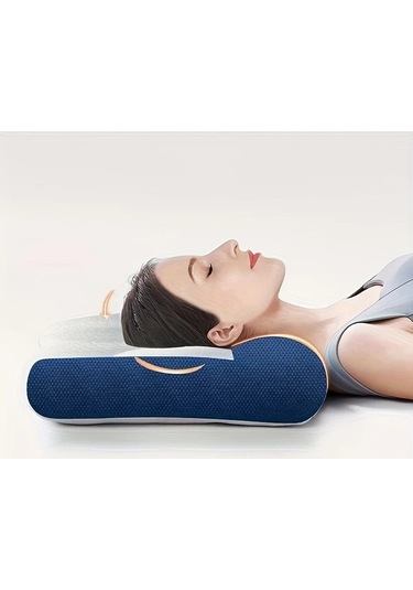 Trendooze Antika Beyaz 23.62x15.75 Inch Boyun Yastığı Uyku Destek Ev Yurt Kullanımı Beyaz