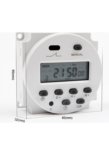 Dancemonkey Cn101a Ac110v Mikrobilgisayar Zaman Anahtarı Dijital Lcd Güç Zamanlayıcı
