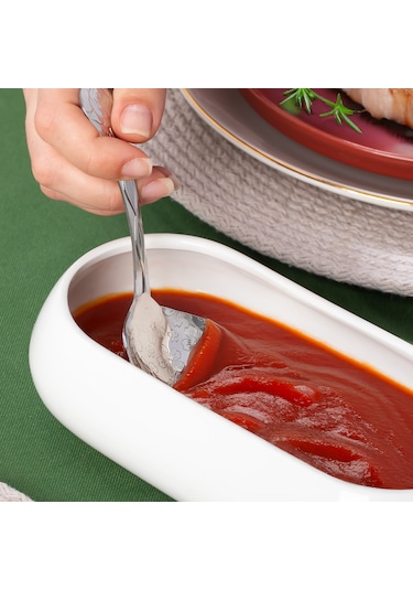Porsima 5216 Metal Gümüş 2 Li Sos Kaşığı Kepçe 13cm