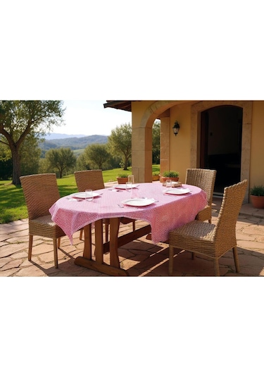 Pötikare Piknik Örtüsü - Masa Örtüsü- Sofra Bezi 160 160 Cm Kırmızı