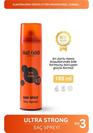 Akat Gardi Saç Spreyi Ultra Strong No:3 Turuncu 180 Ml