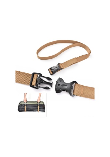 Padalink Kahverengi Kamp Turizm Paketleme Kayışları - 4 Adet 135x2.5cm Pp Kumaşlı Taşıma Bağlama Aletleri