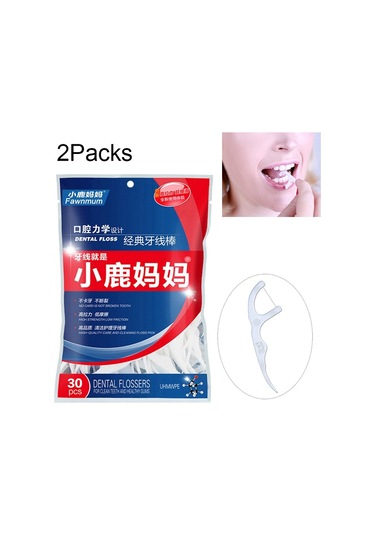 Sones 2 Paket Fawnmum Ultra İnce Güvenlik Diş İpi Çubuğu Kürdan İpi Taşınabilir Diş İpi Çantası