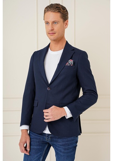 C 685 Slim Fit Lacivert Spor Ceket Lacivert