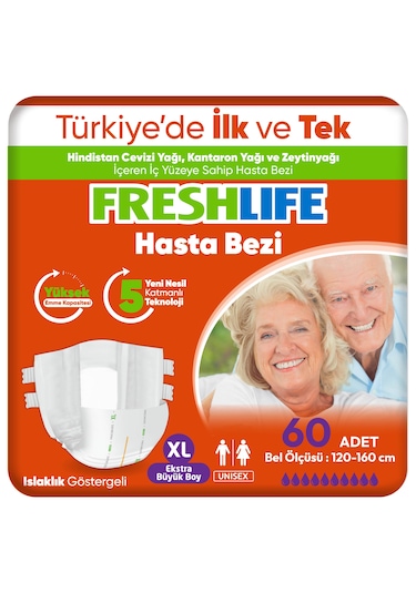 Freshlife Belbantlı Yetişkin Hasta Bezi XL 2 x 30'lu