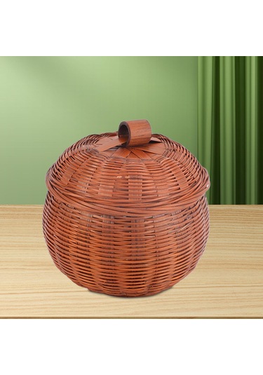 Suntek Yuvarlak Rattan Saklama Kutusu El Dokuma Balkabağı Diğer