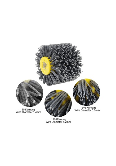 Sones Aşındırıcı Tel Çekme Tekerleği Ahşap Damar Azaltma Yenileme Çekme Tekerleği, Grit:320 Mesh