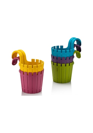 Poliwork Akasya Askılı Balkon Bahçe Saksısı 1.5 L