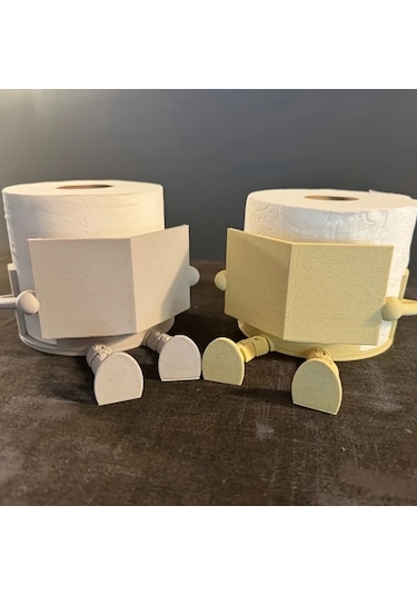 Willowhaven Beyaz Eklemli Pratik Ve Sanatsal Tuvalet Kağıdı Tutucu Ev Ofis İçin Beyaz