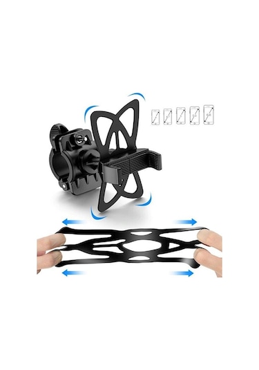 Zhltools 360 Dönerli Universal Bisiklet Telefon Tutucu