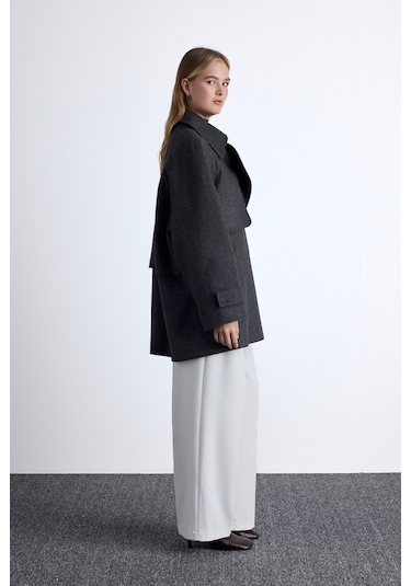 Mari Kruvaze Trenç Kaban Antrasit Antrasit