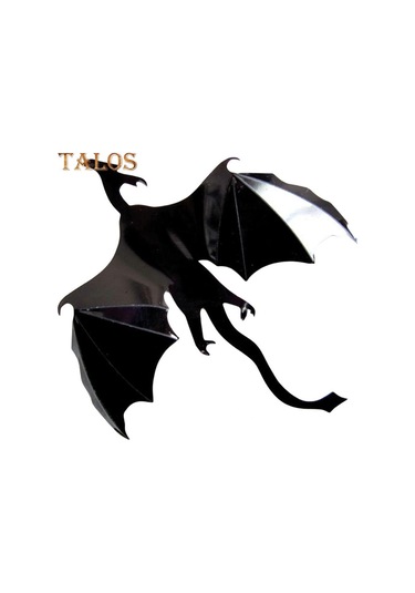 7 Adet/takım Cadılar Bayramı Uçan Ejderha Gotik Dıy Fantezi Duvar Sanatı Çıkartmaları Dekorasyon Komik Diğer