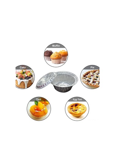 Dofolink Hava Fritözü İçin 9 İnç Yuvarlak Alüminyum Folyo Tabak - 50 Adet, Yüksek Isı Dayanıklı, Fda Onaylı, Pişirme/grill İçin Ev Kullanıma Uygun Gümüş