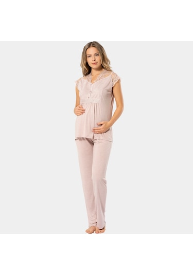 Türen Kadın Lohusa Pijama Takımı 3294/pudra