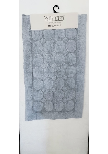 Pamuk Tufting 2'li Klozet Takım,banyo Seti,paspas Seti, Petek G