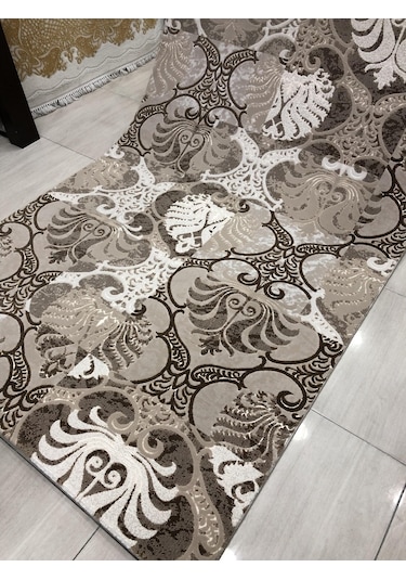 Saray Halı Sembol 12442 R 150X230 Krem Kahve Temiz Hava 4 M2 Halı