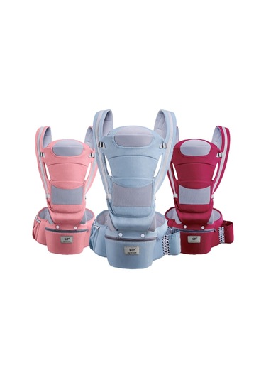 Yenidoğan Dört Mevsim Çok Fonksiyonlu Askılı Bel Taburesi Pamuk Bordo Kırmızı