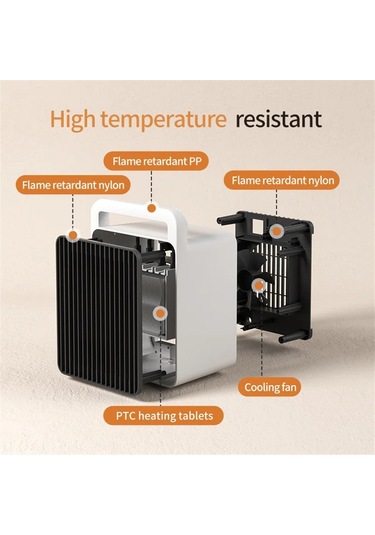 Jialan 900 W Taşınabilir Masaüstü Elektrikli Isıtıcı