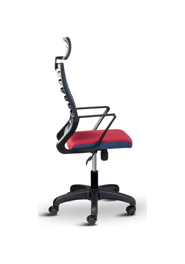 Rigel Başlıklı Ev Ve Ofis Koltuğu Çalışma Koltuğu Mavi Kırmızı