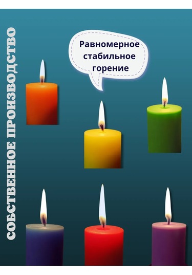 Kandlefo Renkli Sütun Mumlar 6 Adet 332631944 Açık Mavi