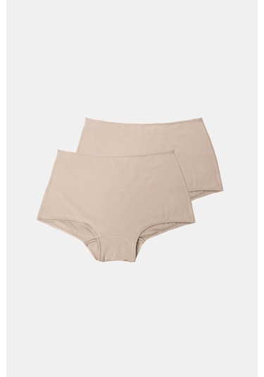 Malabadi Kadın Ten 2 Li Paket Geniş Kenarlı Modal Külot 1053 Ten