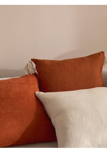 Clementine Glow 3'lü Kırlent Kılıf Seti Turuncu