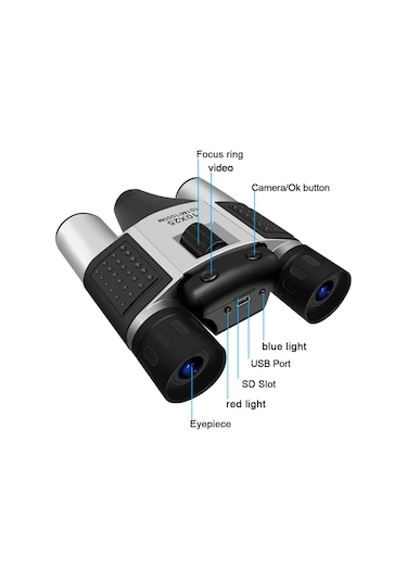 Geeksen Kamerası Kamera Ve Video Kaydı Olan Dijital Dürbün 10x Zoom Yüksek Netlikli Cmos Gece Gör
