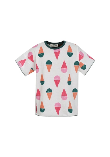 Luess Kız Çocuk Dondurma Desenli İkili Takım-yeşil Yeşil