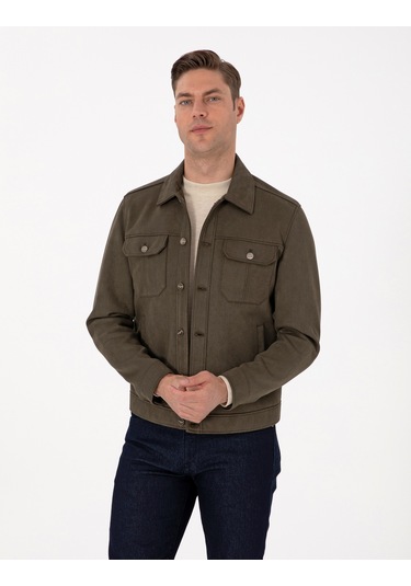 Pierre Cardin Erkek Haki Deri Mont-kaban 50318156-790 Haki