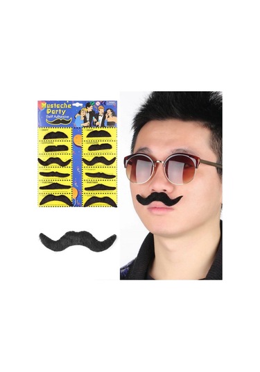 Kostüm Partisi Takma Bıyık 6 Model 12 Adet