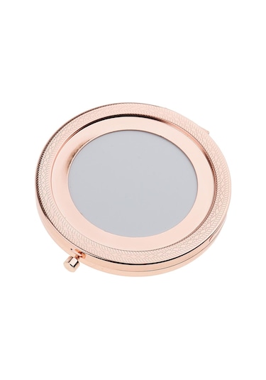 Suntek Premium Katlanır Yuvarlak Cep Makyaj Aynası Bronz