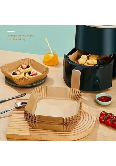 Cordial 100'lü Sarı Airfryer Pişirme Kağıdı - Yapışmaz Fırın Ve Mikrodalga İçin Sağlıklı Yağsız Pişirme