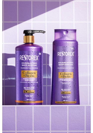 Restorex Collagen & Biotin Hacimsiz Saçlar Için Dolgunlaştırıcı Şampuan 900 ml
